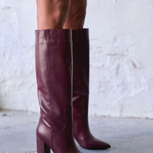 ALTO BURGUNDY LEATHER BOOTS