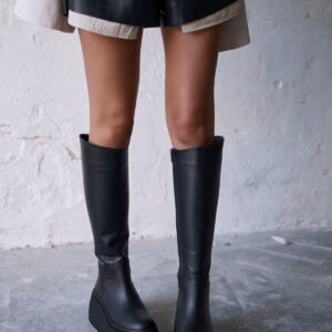 ARIAS BLACK LEATHER BOOTS