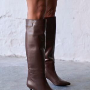 AURA BROWN LEATHER BOOTS