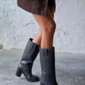 GALLEN BLACK LEATHER BOOTS
