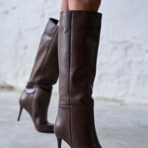 PIQUE BROWN LEATHER BOOTS