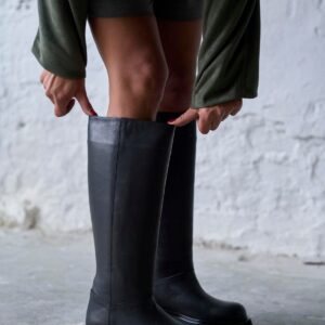 SILENT XL BLACK LEATHER BOOTS