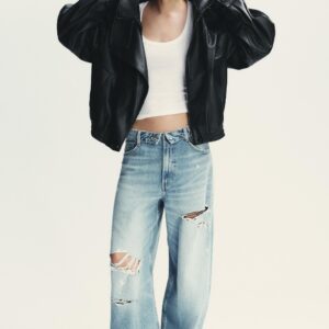 BLACK FAUX LEATHER JACKET