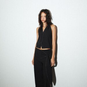 TOPSTITCH WAISTCOAT TOP