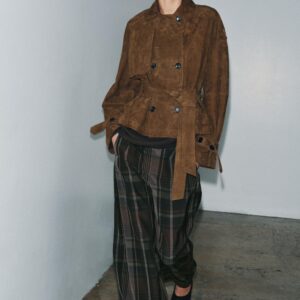 SHORT SUEDE LEATHER TRENCH COAT ZW COLLECTION LIMITED EDITION