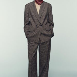 OVERSIZE DOUBLE-BREASTED CHECK BLAZER