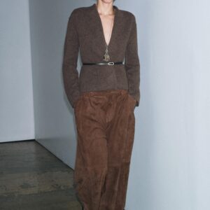 100% WOOL BELTED CARDIGAN