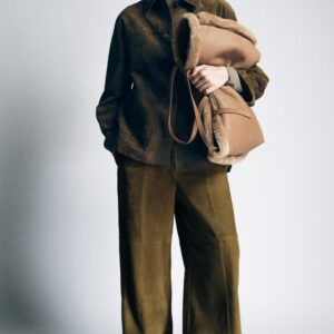 SUEDE LEATHER JACKET WITH POCKETS ZW COLLECTION LIMITED EDITION