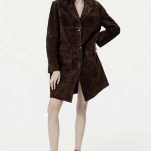 100% SUEDE LEATHER COAT ZW COLLECTION LIMITED EDITION