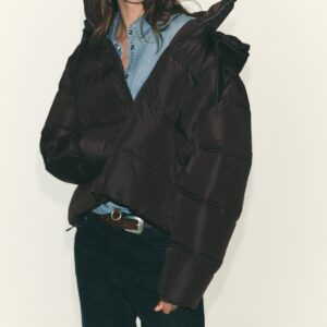 SHORT WATER-REPELLENT WINDPROOF PUFFER ANORAK