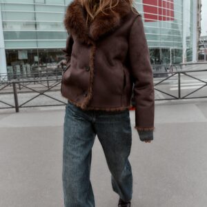 REVERSIBLE DOUBLE-FACED FAUX FUR JACKET