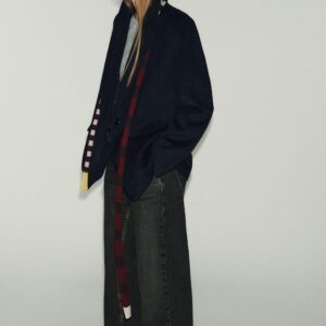 WOOL BLEND PINSTRIPE BLAZER