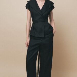 ZW COLLECTION LINEN BLEND WAISTCOAT