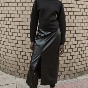 KNIT JUMPER WITH BEADED NECKLINE