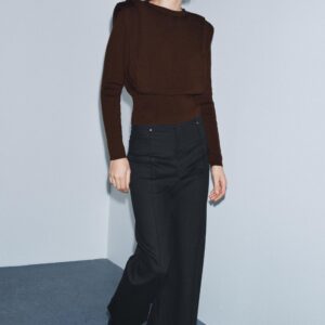 KNIT JUMPER WITH SHOULDER PADS