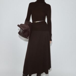 100% WOOL HIGH NECK JUMPER WITH BELT