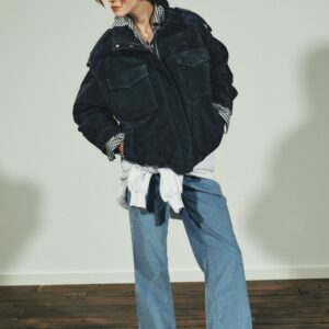 100% SUEDE LEATHER JACKET WITH POCKETS