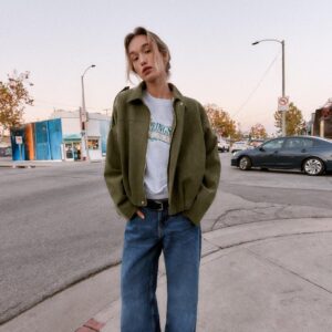 SUEDE EFFECT BOMBER JACKET