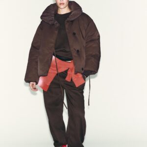 SHORT QUILTED ANORAK WITH WATER AND WIND PROTECTION