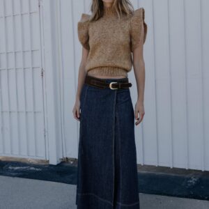 WOOL GILET WITH RUFFLES