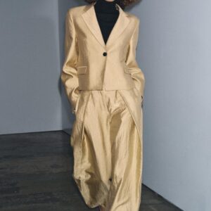 ZW COLLECTION METALLIC CROPPED BLAZER