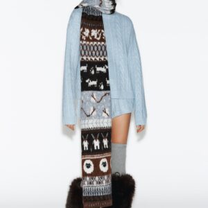 80% WOOL CABLE KNIT JUMPER SKI COLLECTION