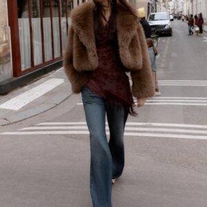 SHORT FAUX FUR COAT