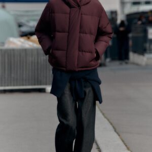 SHORT WATER-REPELLENT WINDPROOF HOODED ANORAK