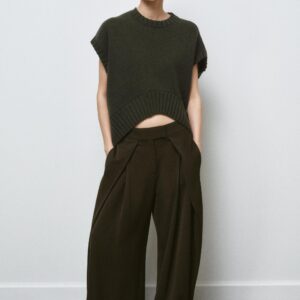 OVERSIZED WOOL WAISTCOAT WITH ASYMMETRIC HEM