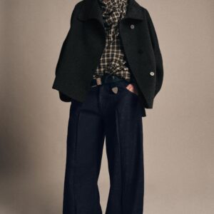 ZW COLLECTION CROPPED WOOL COAT