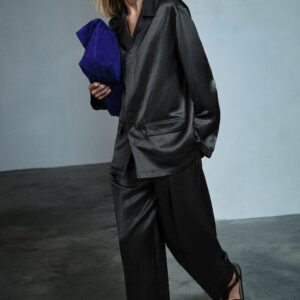 ZW COLLECTION SATIN LINEN BLEND BLAZER