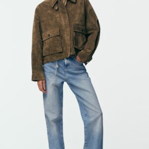 100% LEATHER BOMBER JACKET