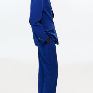 DOUBLE-BREASTED BLAZER WITH SHOULDER PADS