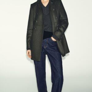 WOOL BLEND DOUBLE-BREASTED COAT