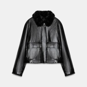 ZW COLLECTION LEATHER EFFECT JACKET
