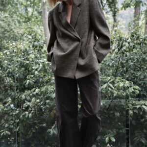 OVERSIZE CHECK BLAZER WITH WOOL ZW COLLECTION