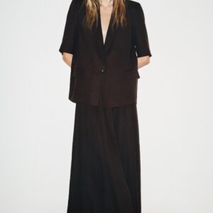 SHORT SLEEVE LINEN BLEND BLAZER