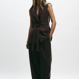 LONG WAISTCOAT WITH SIDE STRIPE