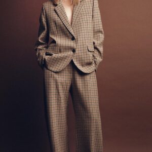 ZW COLLECTION CHECK STRAIGHT BLAZER