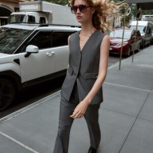 LONG DOUBLE-BREASTED WAISTCOAT