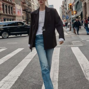 OVERSIZED DOUBLE-BREASTED PINSTRIPE BLAZER