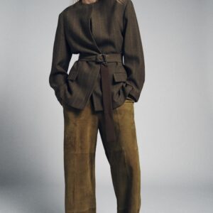 STRIPED BELTED BLAZER ZW COLLECTION