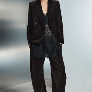 DOUBLE-BREASTED VELVET BLAZER ZW COLLECTION