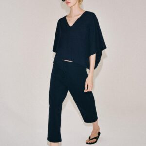 COTTON CAPE-STYLE T-SHIRT