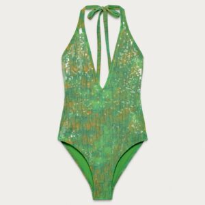 SEQUIN HALTER SWIMSUIT MARISA BERENSON X ZARA