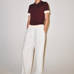 KNIT ZIP-UP POLO SHIRT