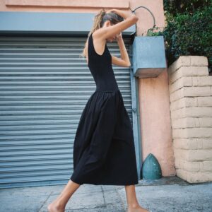 CONTRAST STRAPPY DRESS