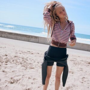 STRIPED ZIP-UP HOODIE
