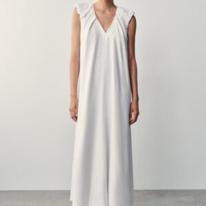 LINEN BLEND LONG DRESS