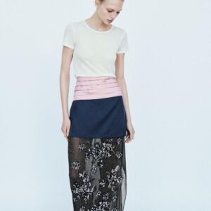 BEADED CONTRAST SKIRT